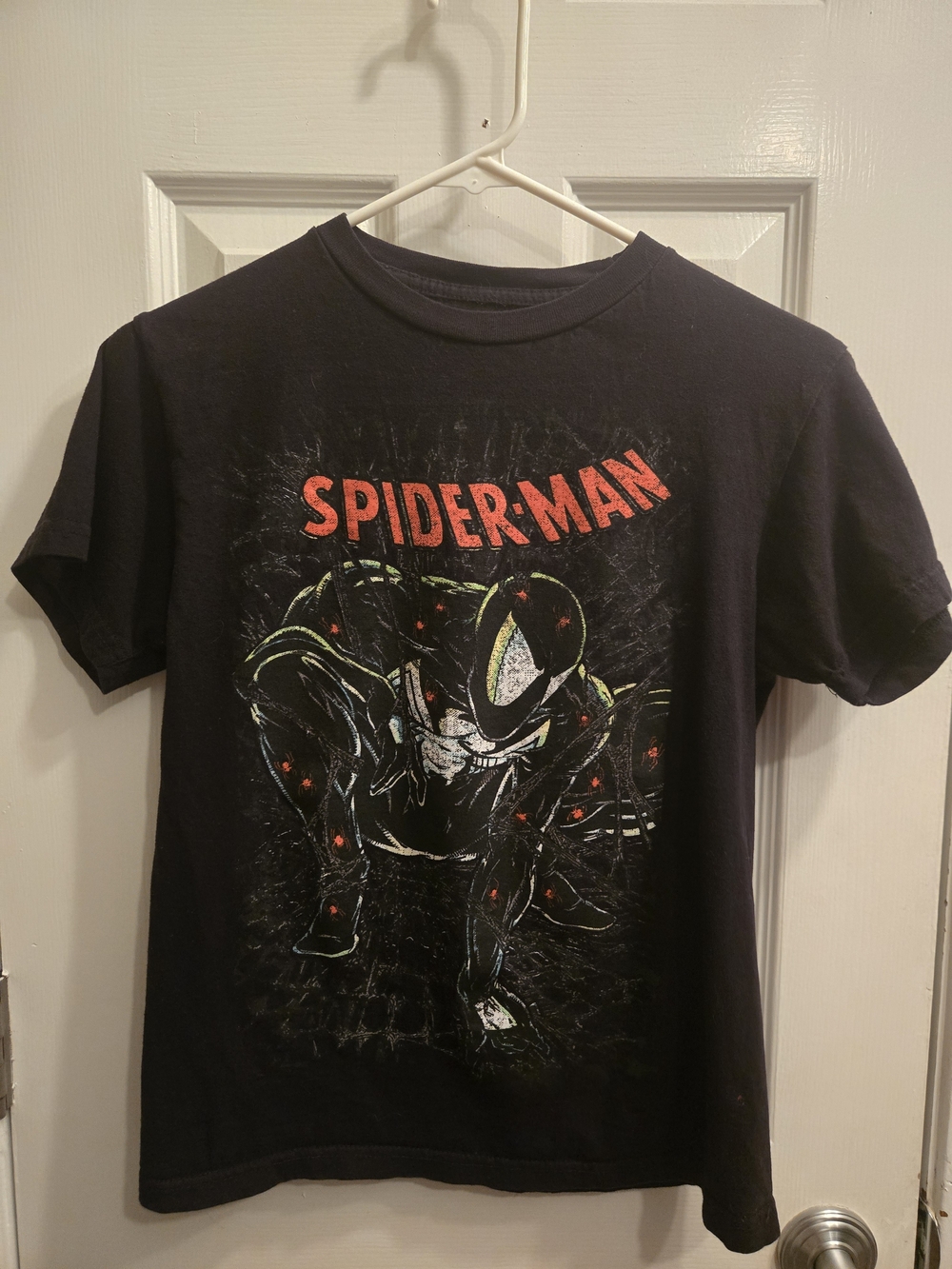 Marvel Spider-Man Black Suit Symbiote Graphic Tee T-Shirt Size Small